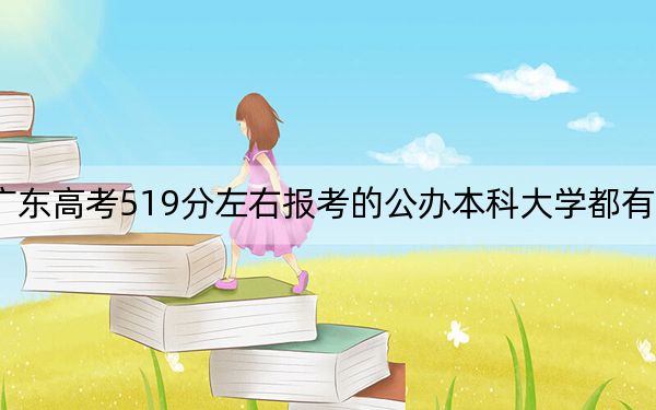 广东高考519分左右报考的公办本科大学都有哪些？ 2024年一共70所大学录取