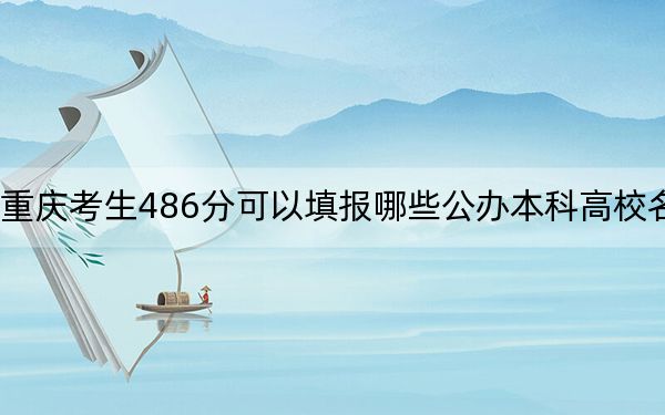 重庆考生486分可以填报哪些公办本科高校名单？