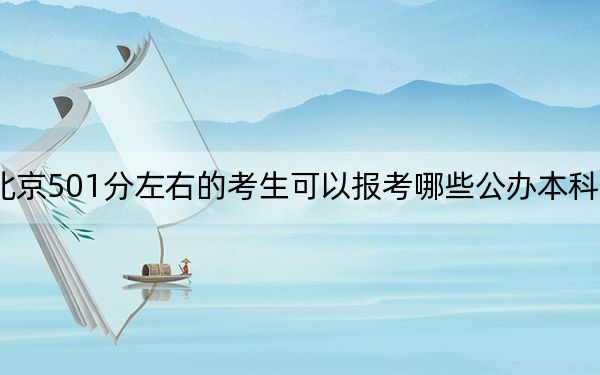 北京501分左右的考生可以报考哪些公办本科大学？ 2024年一共录取10所大学