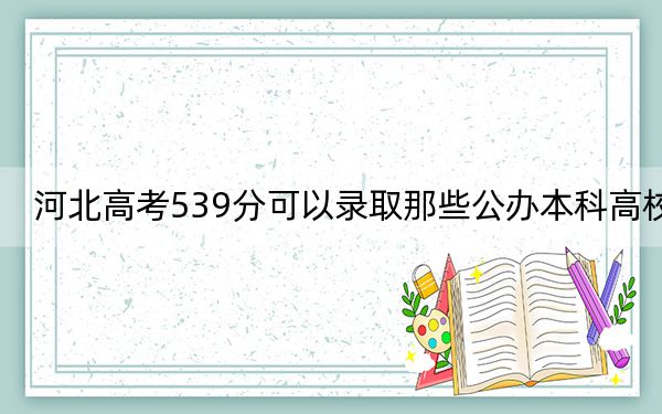 河北高考539分可以录取那些公办本科高校？（附带近三年539分大学录取名单）