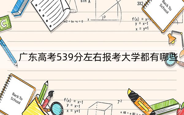 广东高考539分左右报考大学都有哪些？（附带近三年539分大学录取名单）