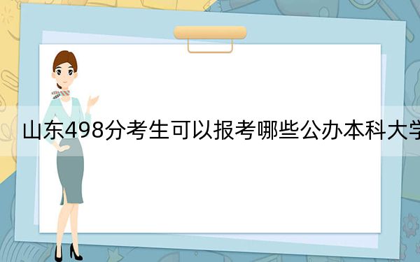 山东498分考生可以报考哪些公办本科大学？ 2024年一共31所大学录取