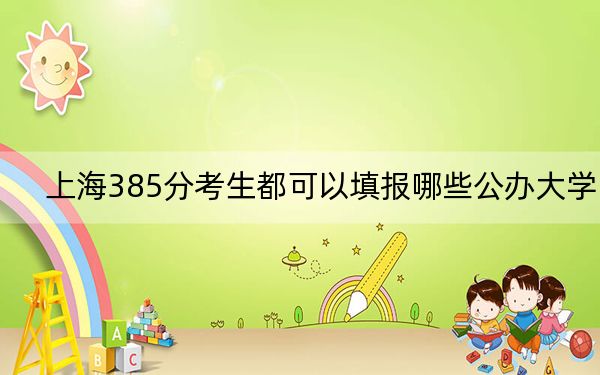 上海385分考生都可以填报哪些公办大学？ 2025年高考可以填报0所大学