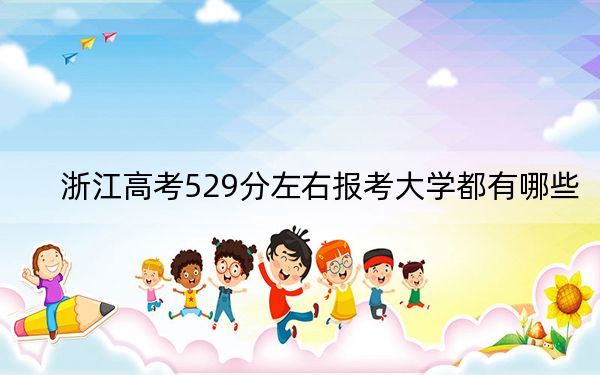 浙江高考529分左右报考大学都有哪些？（附带2022-2024年529录取名单）