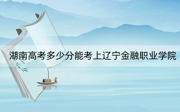 湖南高考多少分能考上辽宁金融职业学院?2024年历史类投档线304分 物理类346分