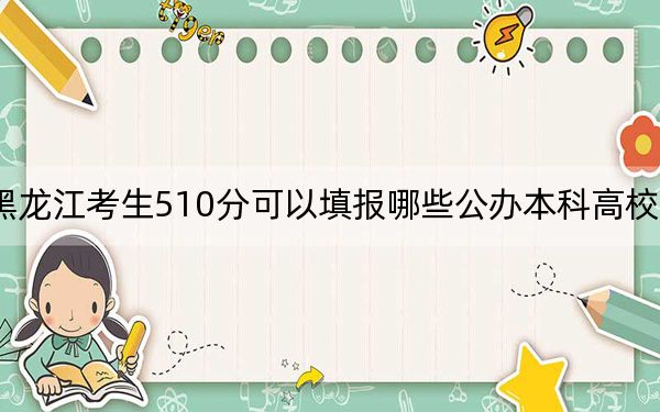 黑龙江考生510分可以填报哪些公办本科高校名单？（供2025届高三考生参考）