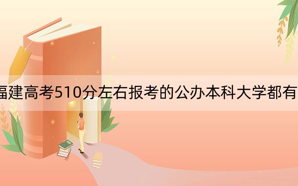 福建高考510分左右报考的公办本科大学都有哪些？（供2025届高三考生参考）