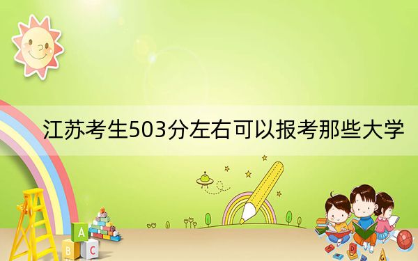 江苏考生503分左右可以报考那些大学？ 2024年一共录取54所大学