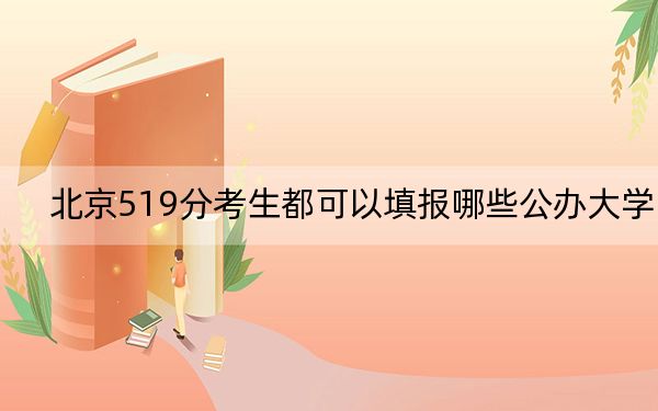 北京519分考生都可以填报哪些公办大学？