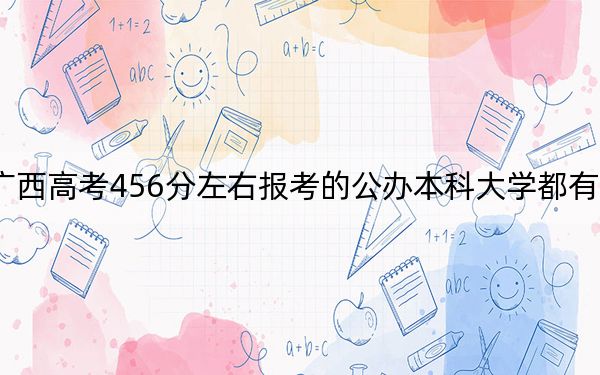 广西高考456分左右报考的公办本科大学都有哪些？