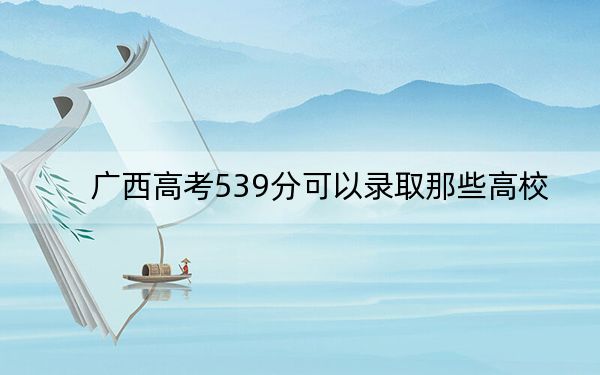 广西高考539分可以录取那些高校？（附带近三年539分大学录取名单）