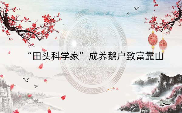 “田头科学家”成养鹅户致富靠山