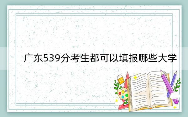 广东539分考生都可以填报哪些大学？（供2025届高三考生参考）