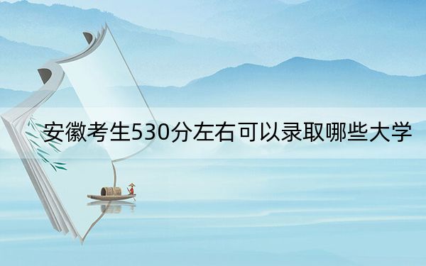 安徽考生530分左右可以录取哪些大学？（供2025年考生参考）