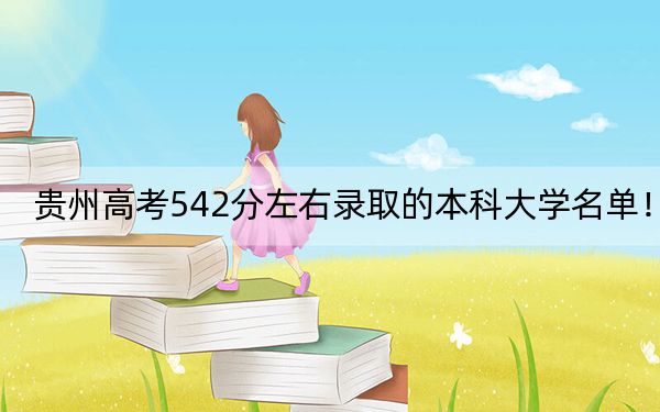 贵州高考542分左右录取的本科大学名单！