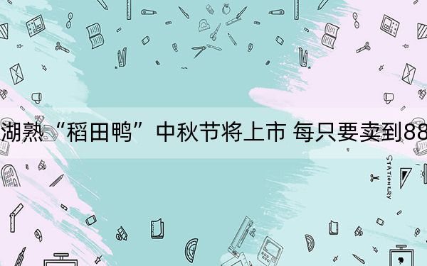 湖熟“稻田鸭”中秋节将上市 每只要卖到88元