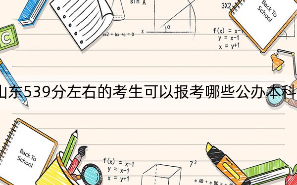 山东539分左右的考生可以报考哪些公办本科大学？（供2025届高三考生参考）