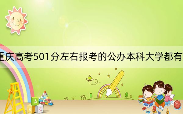 重庆高考501分左右报考的公办本科大学都有哪些？（供2025年考生参考）