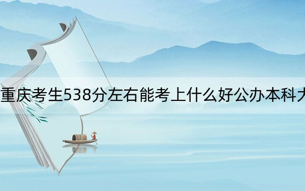 重庆考生538分左右能考上什么好公办本科大学？（供2025届高三考生参考）