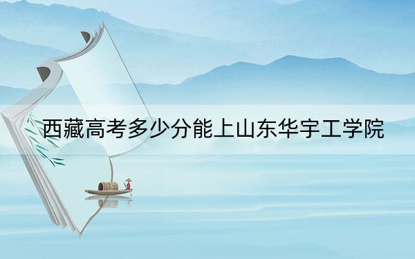 西藏高考多少分能上山东华宇工学院？附2022-2024年最低录取分数线