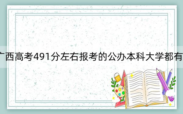 广西高考491分左右报考的公办本科大学都有哪些？（附带2022-2024年491录取名单）