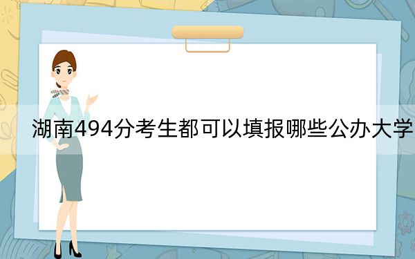 湖南494分考生都可以填报哪些公办大学？