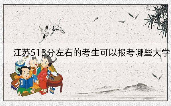 江苏513分左右的考生可以报考哪些大学？ 2024年录取最低分513的大学