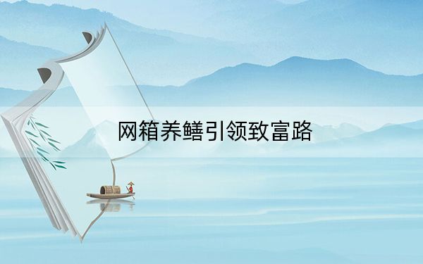 网箱养鳝引领致富路
