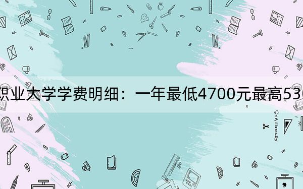 2024年扬州市职业大学学费明细：一年最低4700元最高5300元（各专业收费标准）