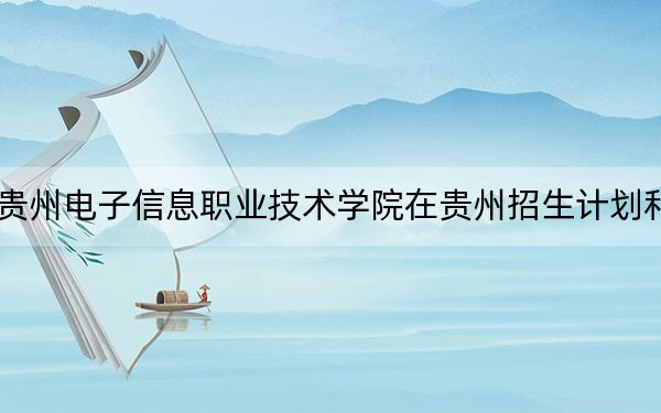 2024年贵州电子信息职业技术学院在贵州招生计划和学费是多少？录取分数线是多少？