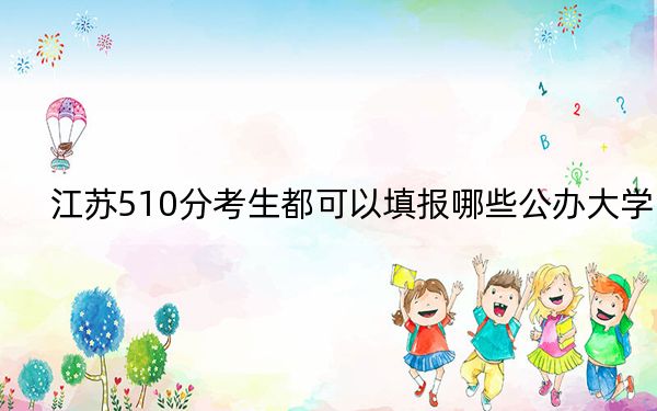 江苏510分考生都可以填报哪些公办大学？