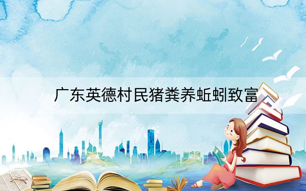 广东英德村民猪粪养蚯蚓致富
