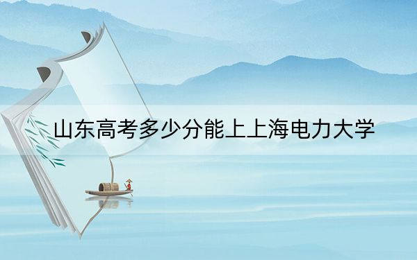 山东高考多少分能上上海电力大学?附2022-2024年最低录取分数线