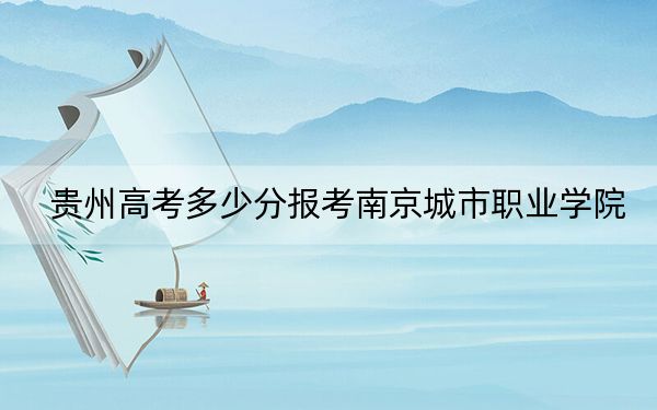 贵州高考多少分报考南京城市职业学院？附2022-2024年最低录取分数线