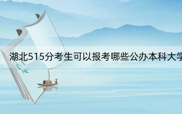湖北515分考生可以报考哪些公办本科大学？（供2025届高三考生参考）