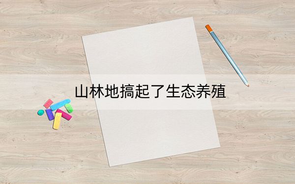 山林地搞起了生态养殖