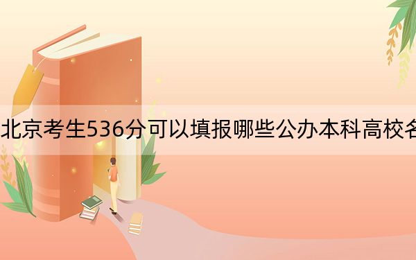 北京考生536分可以填报哪些公办本科高校名单？ 2024年高考有10所最低分在536左右的大学