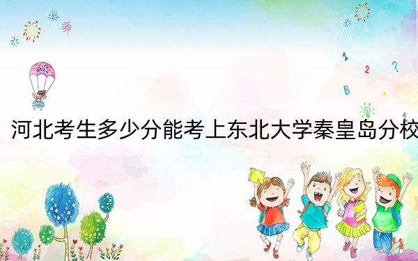 河北考生多少分能考上东北大学秦皇岛分校？附2022-2024年院校投档线