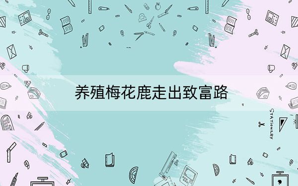 养殖梅花鹿走出致富路