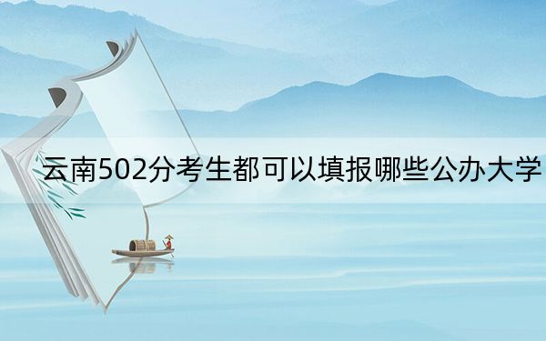 云南502分考生都可以填报哪些公办大学？（供2025年考生参考）(2)