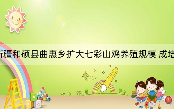 新疆和硕县曲惠乡扩大七彩山鸡养殖规模 成增收