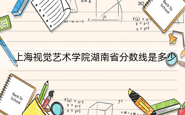 上海视觉艺术学院湖南省分数线是多少?2025年湖南考生参考
