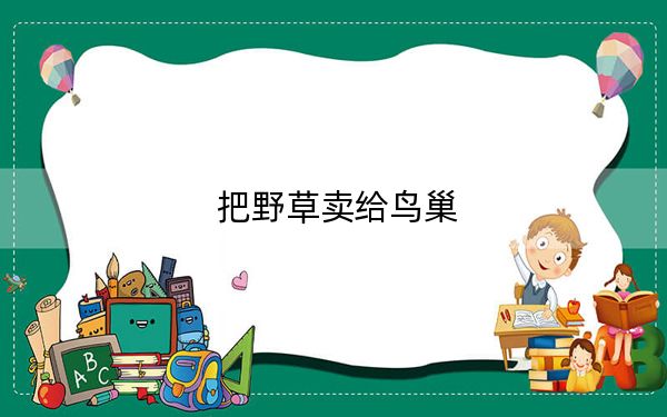把野草卖给鸟巢