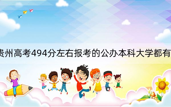 贵州高考494分左右报考的公办本科大学都有哪些？（供2025届高三考生参考）