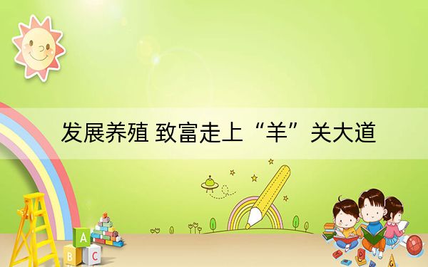 发展养殖 致富走上“羊”关大道